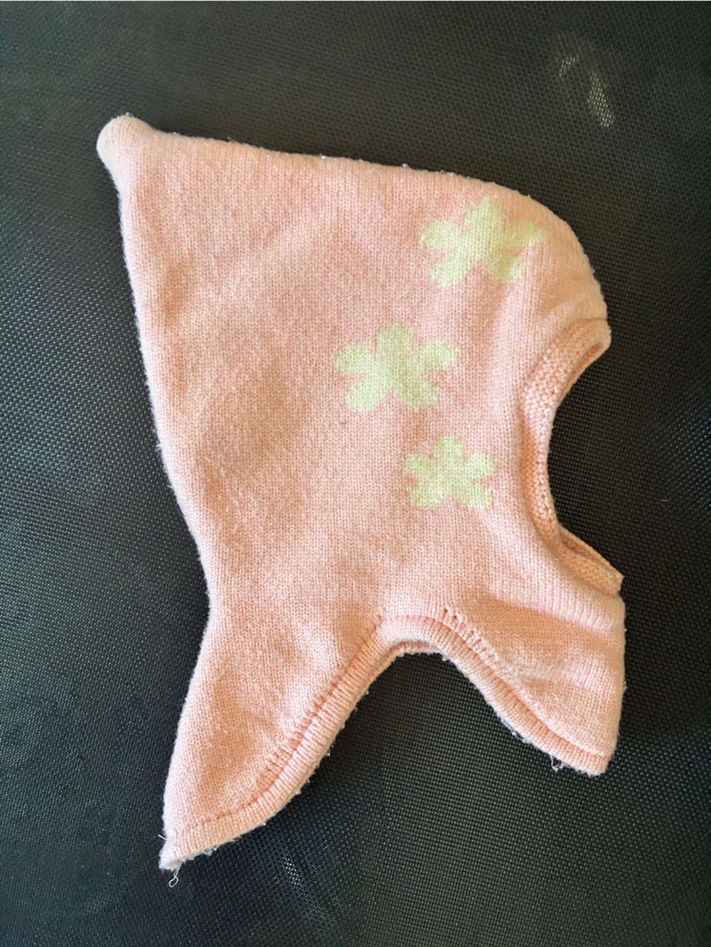 12 months - Pink Floral Balaclava Hat